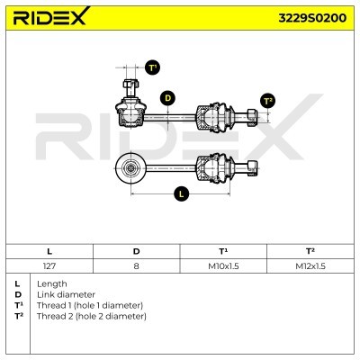 Łącznik Stabilizatora RIDEX 3229S0200 3229S0200 - foto 5