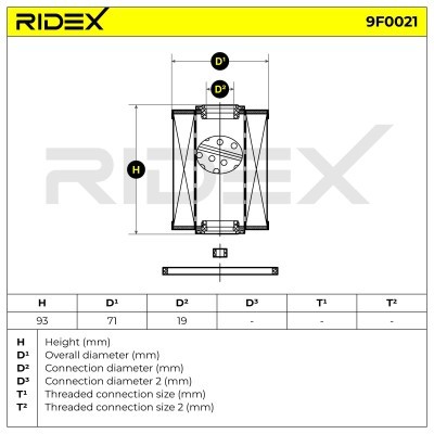 Filtr Paliwa RIDEX 9F0021 9F0021 - foto 6