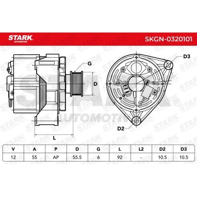 Alternator Stark SKGN-0320101 SKGN-0320101 - foto 6