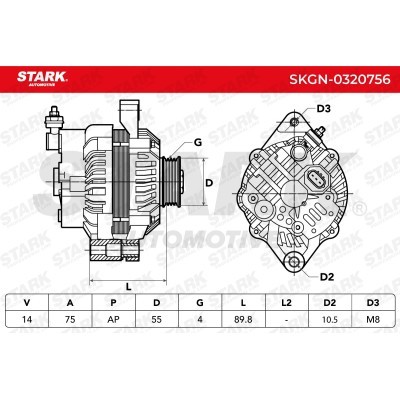 Alternator Stark SKGN-0320756 SKGN-0320756 - foto 5