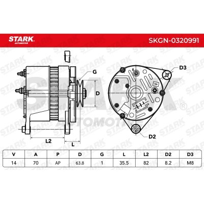 Alternator Stark SKGN-0320991 SKGN-0320991 - foto 7