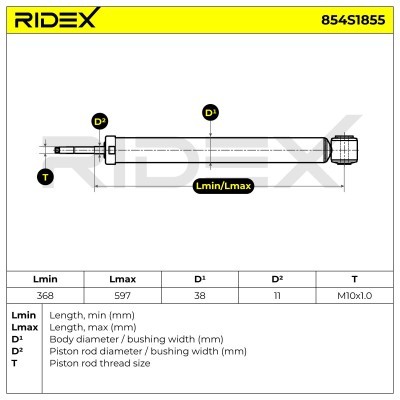 Amortyzator RIDEX 854S1855 854S1855 - foto 7