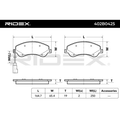Klocki hamulcowe RIDEX 402B0425 402B0425 - foto 8
