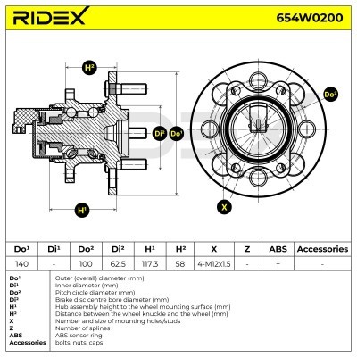 Łożysko Koła RIDEX 654W0200 654W0200 - foto 5