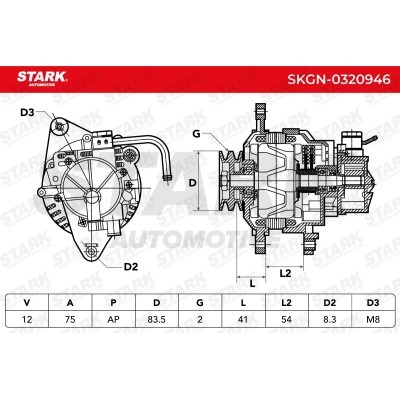 Alternator Stark SKGN-0320946 SKGN-0320946 - foto 2