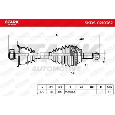 Półoś Napędowa Stark SKDS-0210362 SKDS-0210362 - foto 7