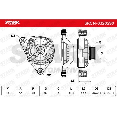 Alternator Stark SKGN-0320299 SKGN-0320299 - foto 6