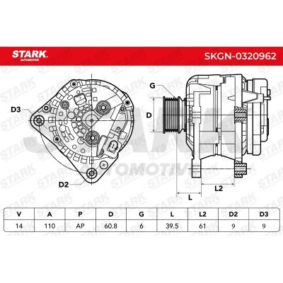 Alternator Stark SKGN-0320962 SKGN-0320962 - foto 5