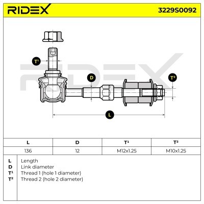 Łącznik Stabilizatora RIDEX 3229S0092 3229S0092 - foto 8