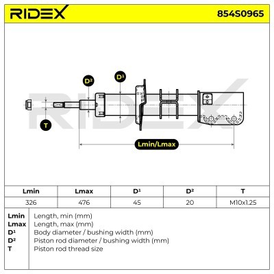 Amortyzator RIDEX 854S0965 854S0965 - foto 8