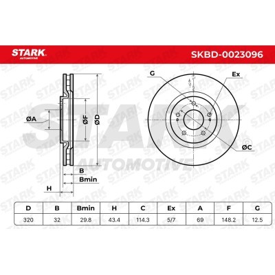 Tarcza hamulcowa Stark SKBD-0023096 SKBD-0023096 - foto 3