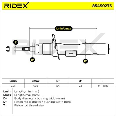 Amortyzator RIDEX 854S0275 854S0275 - foto 4