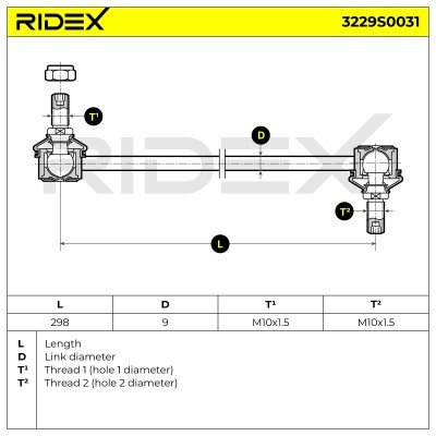 Łącznik Stabilizatora RIDEX 3229S0031 3229S0031 - foto 5