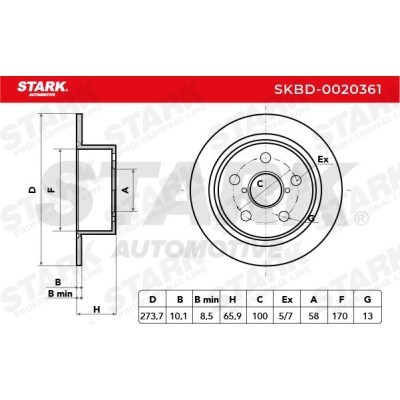 Tarcza hamulcowa Stark SKBD-0020361 SKBD-0020361 - foto 5