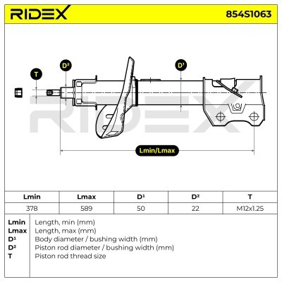 Amortyzator RIDEX 854S1063 854S1063 - foto 9
