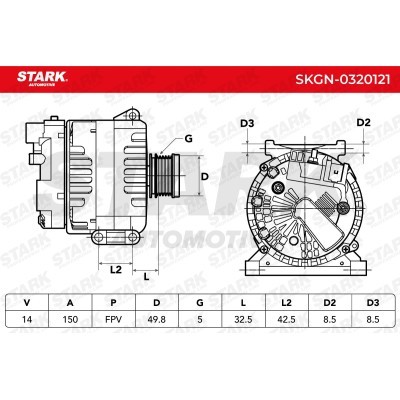Alternator Stark SKGN-0320121 SKGN-0320121 - foto 7