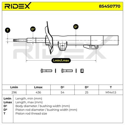 Amortyzator RIDEX 854S0770 854S0770 - foto 8