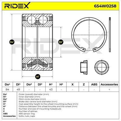 Łożysko Koła RIDEX 654W0258 654W0258 - foto 5