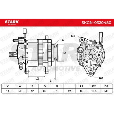 Alternator Stark SKGN-0320480 SKGN-0320480 - foto 5
