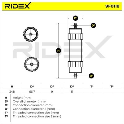 Filtr Paliwa RIDEX 9F0118 9F0118 - foto 5