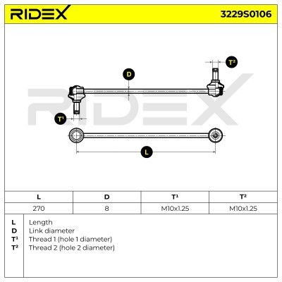 Łącznik Stabilizatora RIDEX 3229S0106 3229S0106 - foto 3