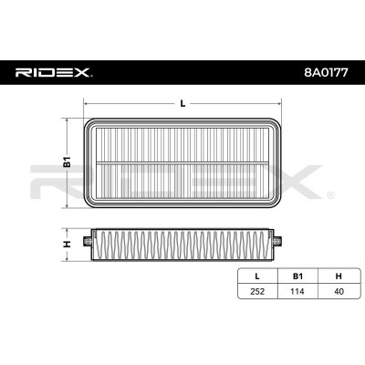 Filtr Powietrza RIDEX 8A0177 8A0177 - foto 6