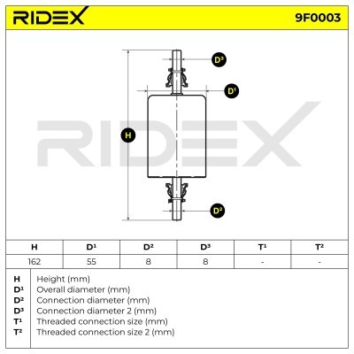 Filtr Paliwa RIDEX 9F0003 9F0003 - foto 5