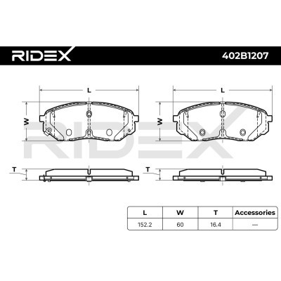 Klocki hamulcowe RIDEX 402B1207 402B1207 - foto 7