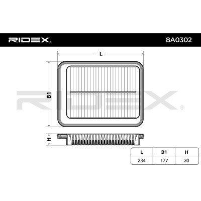 Filtr Powietrza RIDEX 8A0302 8A0302 - foto 6