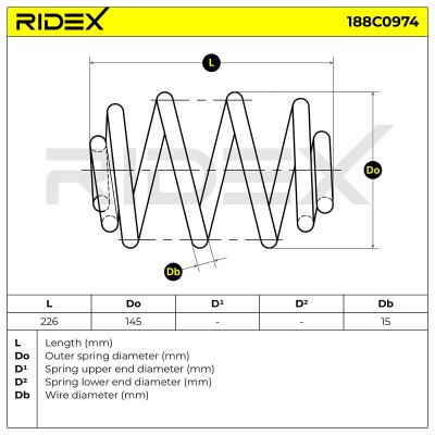 Sprężyna Zawieszenia RIDEX 188C0974 188C0974 - foto 5