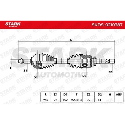 Półoś Napędowa Stark SKDS-0210387 SKDS-0210387 - foto 7