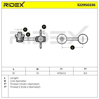 Łącznik Stabilizatora RIDEX 3229S0236 3229S0236 - foto 6