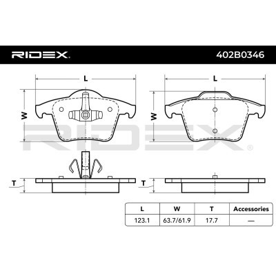 Klocki hamulcowe RIDEX 402B0346 402B0346 - foto 8