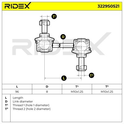 Łącznik Stabilizatora RIDEX 3229S0521 3229S0521 - foto 5