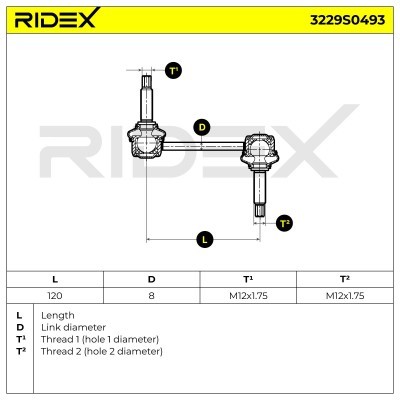 Łącznik Stabilizatora RIDEX 3229S0493 3229S0493 - foto 6