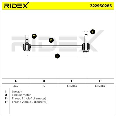 Łącznik Stabilizatora RIDEX 3229S0285 3229S0285 - foto 11