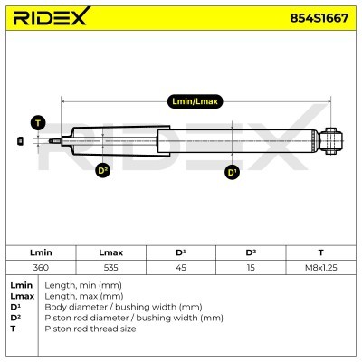 Amortyzator RIDEX 854S1667 854S1667 - foto 8