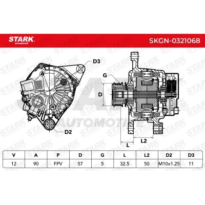 Alternator Stark SKGN-0321068 SKGN-0321068 - foto 5
