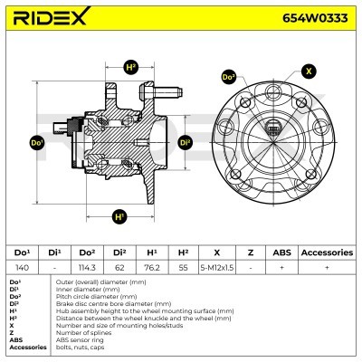 Łożysko Koła RIDEX 654W0333 654W0333 - foto 7