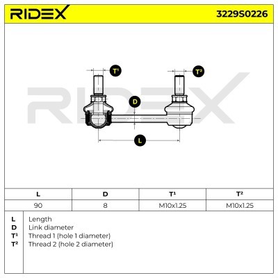 Łącznik Stabilizatora RIDEX 3229S0226 3229S0226 - foto 6