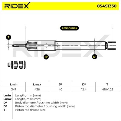 Amortyzator RIDEX 854S1330 854S1330 - foto 5