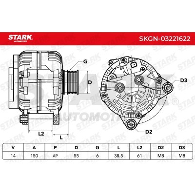 Alternator Stark SKGN-03221622 SKGN-03221622 - foto 8