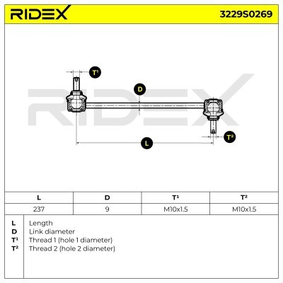 Łącznik Stabilizatora RIDEX 3229S0269 3229S0269 - foto 5