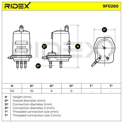 Filtr Paliwa RIDEX 9F0260 9F0260 - foto 7