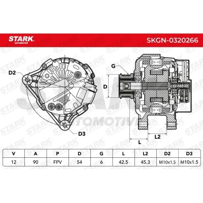 Alternator Stark SKGN-0320266 SKGN-0320266 - foto 6