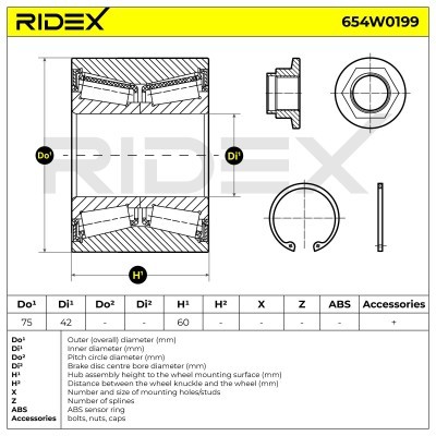 Łożysko Koła RIDEX 654W0199 654W0199 - foto 6
