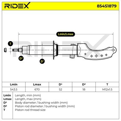 Amortyzator RIDEX 854S1879 854S1879 - foto 7