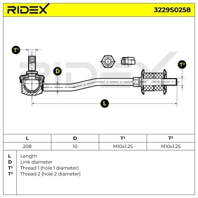 Łącznik Stabilizatora RIDEX 3229S0258 3229S0258 - foto 6