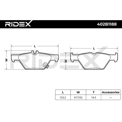 Klocki hamulcowe RIDEX 402B1188 402B1188 - foto 6