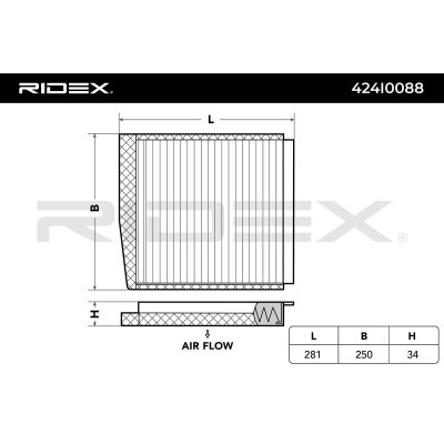 Filtr Kabinowy RIDEX 424I0088 424I0088 - foto 3